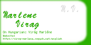marlene virag business card